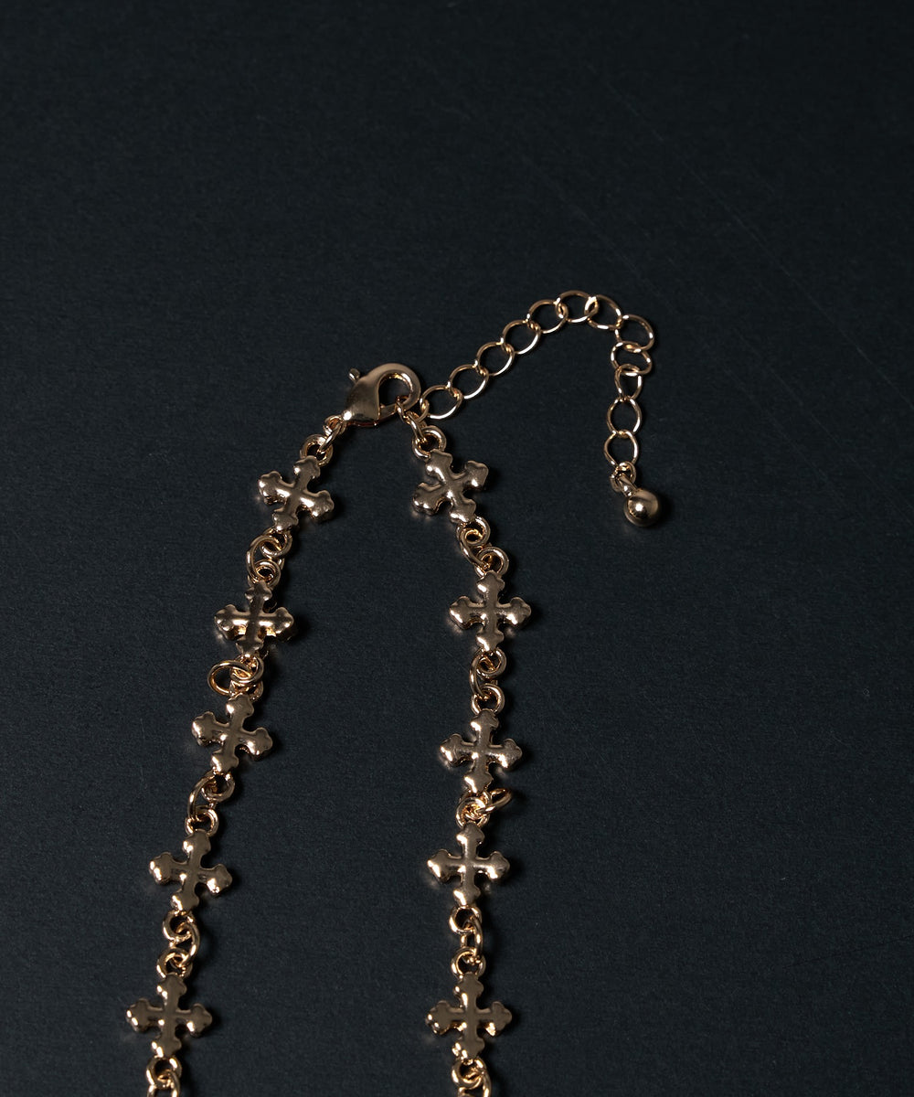 Mモチーフチェーンネックレス