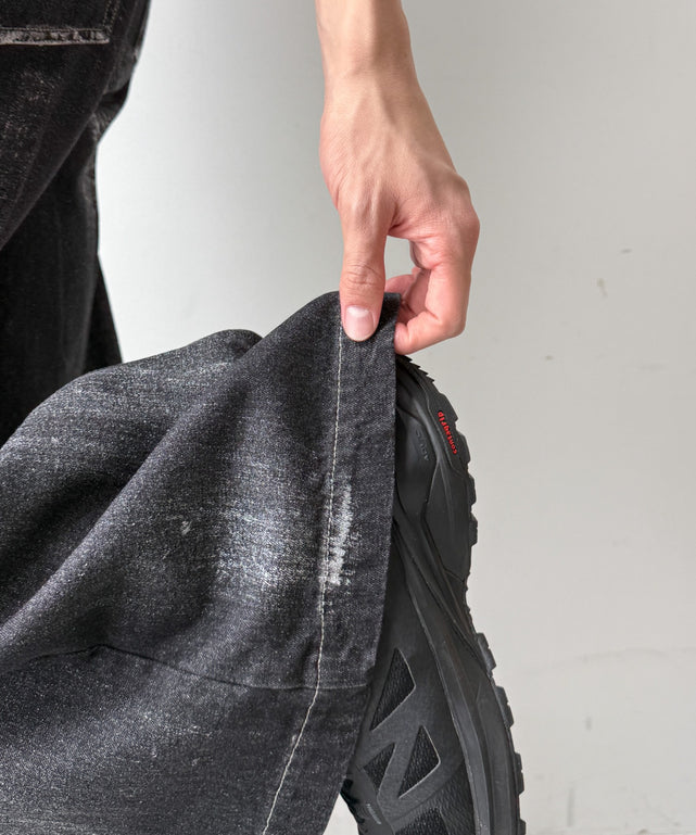 メタリックプリントデニムパンツ