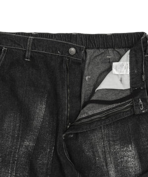 メタリックプリントデニムパンツ