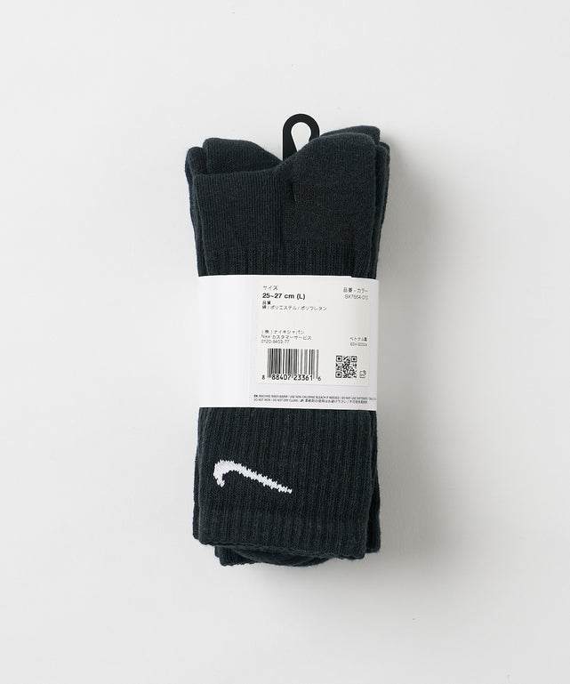 NIKE　3P　エブリディクッションクルーソックス(25-27cm)