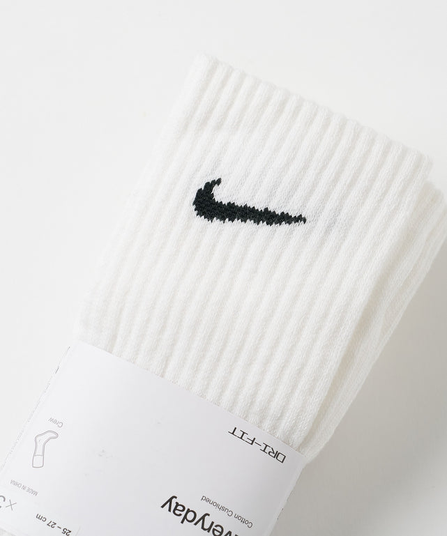 NIKE　3P　エブリディクッションクルーソックス(25-27cm)