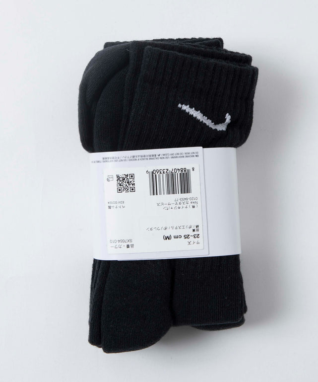 NIKE　3P　エブリディクッションクルーソックス(23-25cm)