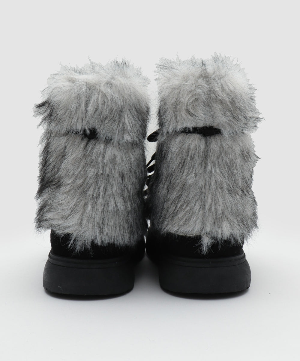 ボリュームファーレースアップFムートンブーツ