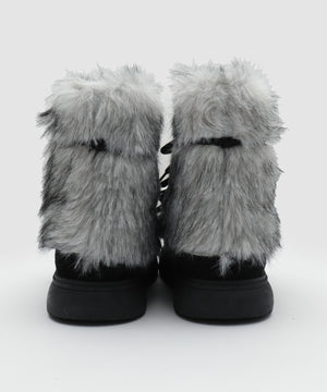 ボリュームファーレースアップFムートンブーツ