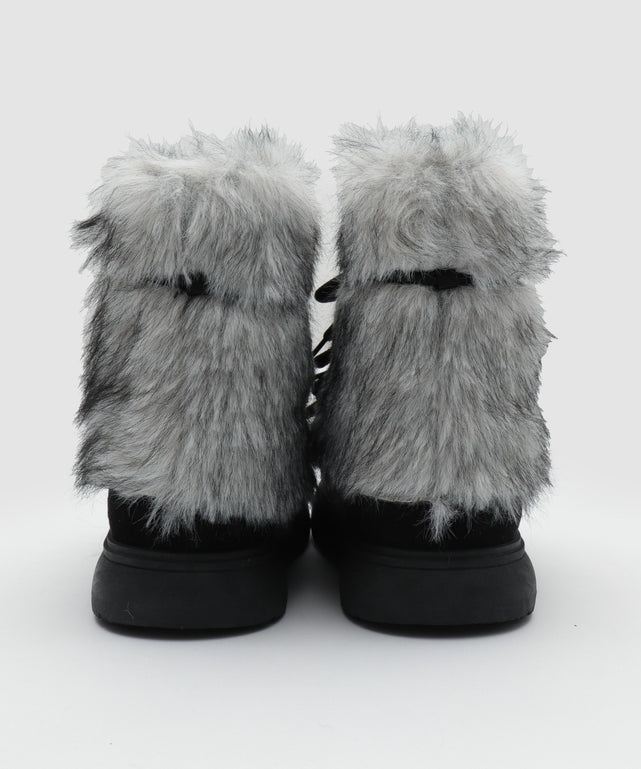 ボリュームファーレースアップFムートンブーツ