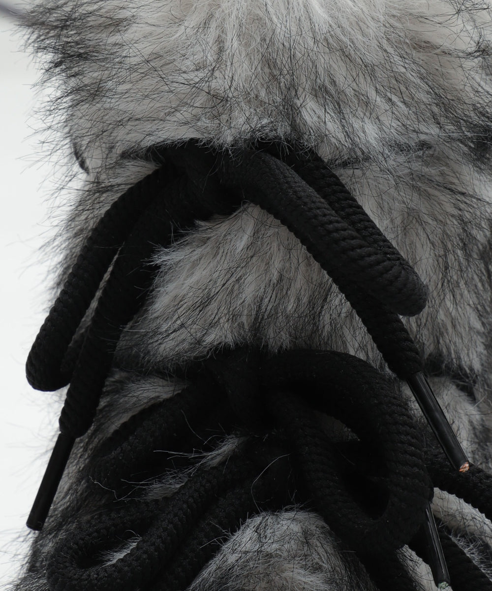 ボリュームファーレースアップFムートンブーツ