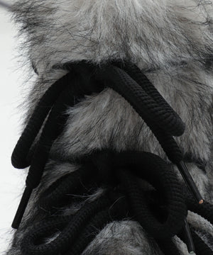 ボリュームファーレースアップFムートンブーツ