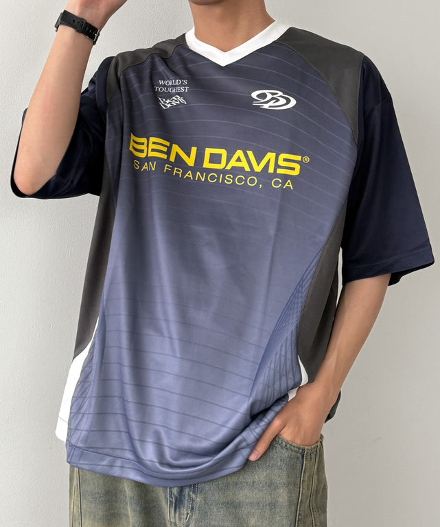 BENDAVIS　GAME　SHIRT　TOP/ネイビー モデル：175cm L着用