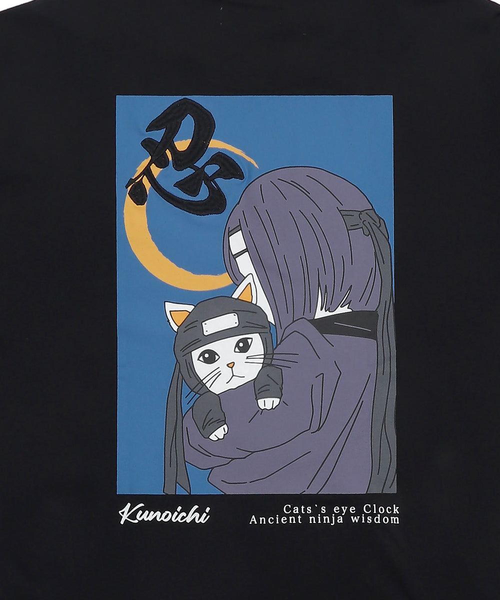 くノ一猫グラフィックT（SS）