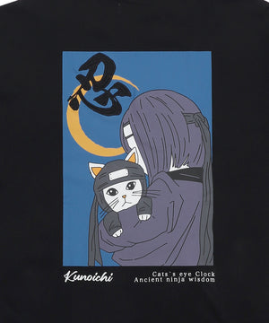 くノ一猫グラフィックT（SS）