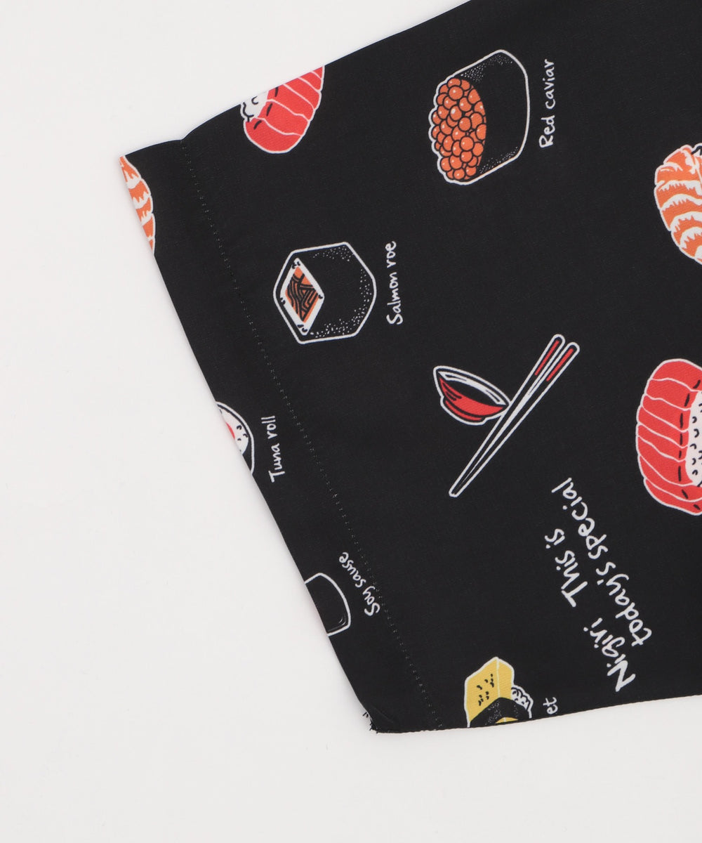 寿司柄シルクタッチシャツ（SS）