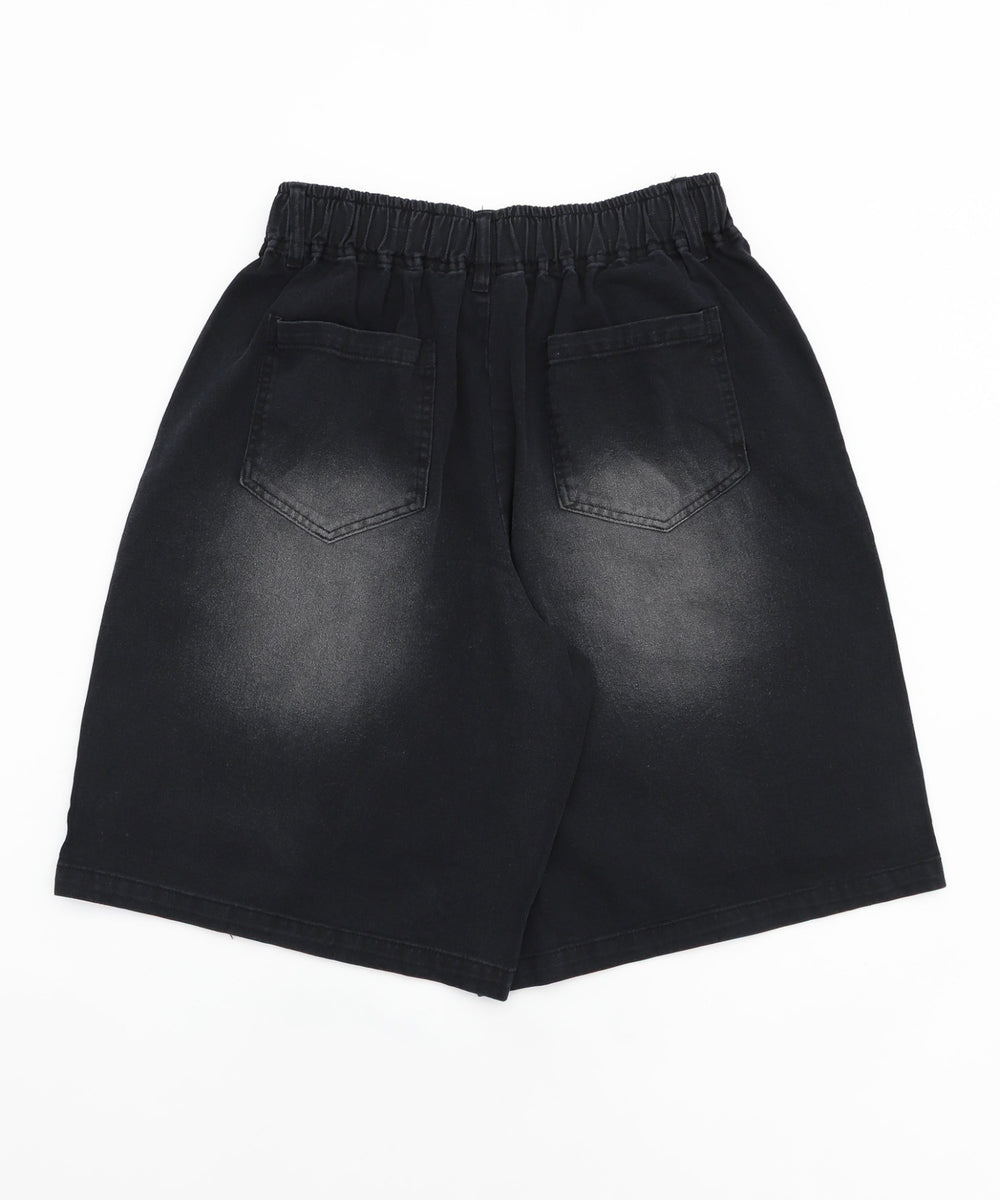 ツイルブラスト加工ワイドショートパンツ