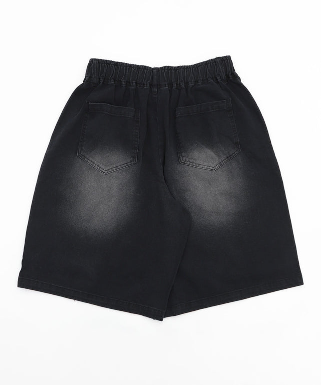 ツイルブラスト加工ワイドショートパンツ