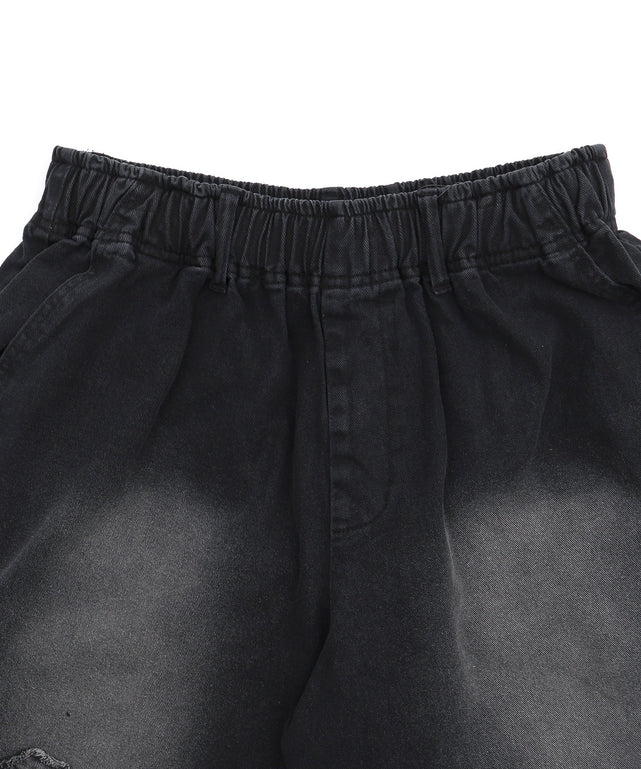 ツイルブラスト加工ワイドショートパンツ