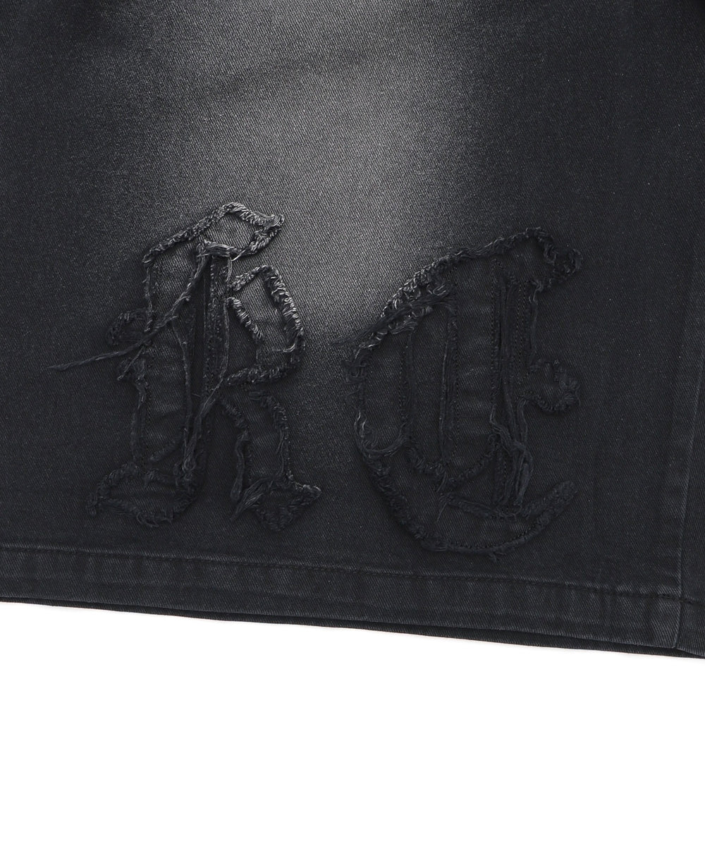 ツイルブラスト加工ワイドショートパンツ