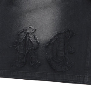 ツイルブラスト加工ワイドショートパンツ