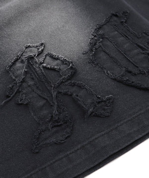 ツイルブラスト加工ワイドショートパンツ