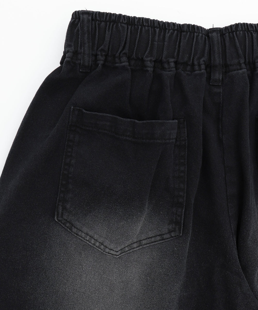 ツイルブラスト加工ワイドショートパンツ