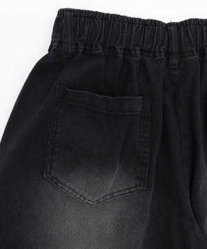 ツイルブラスト加工ワイドショートパンツ