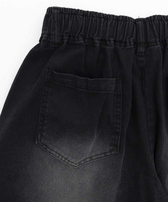 ツイルブラスト加工ワイドショートパンツ