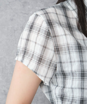 サイドドロストチェックシャツ