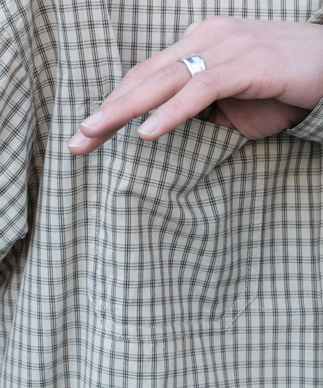 ミニマムチェックショートシャツ（LS）