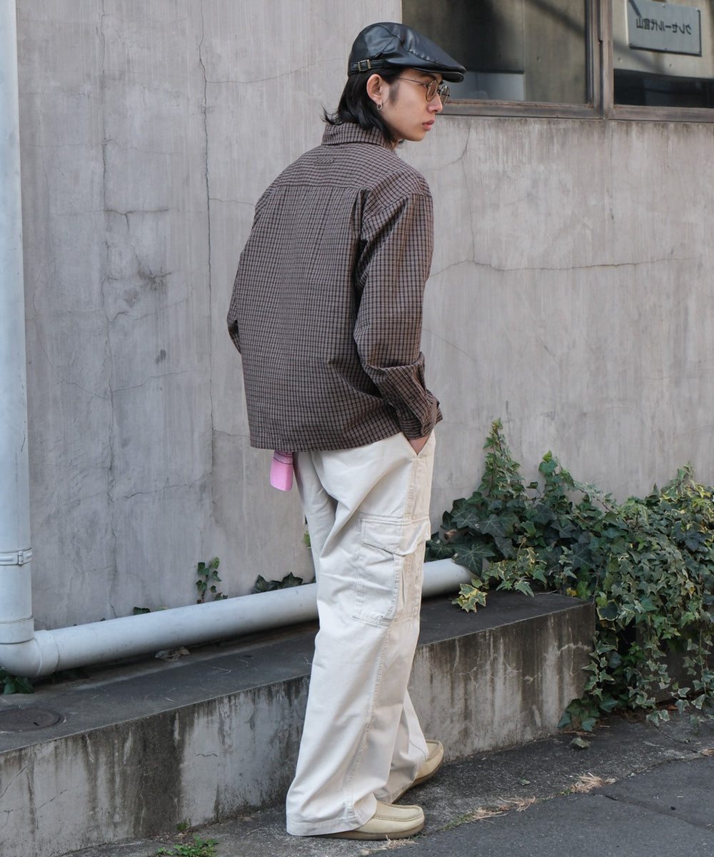 ブラウンチェック モデル：175cm L着用