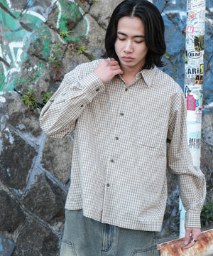 ベージュチェック モデル：175cm L着用