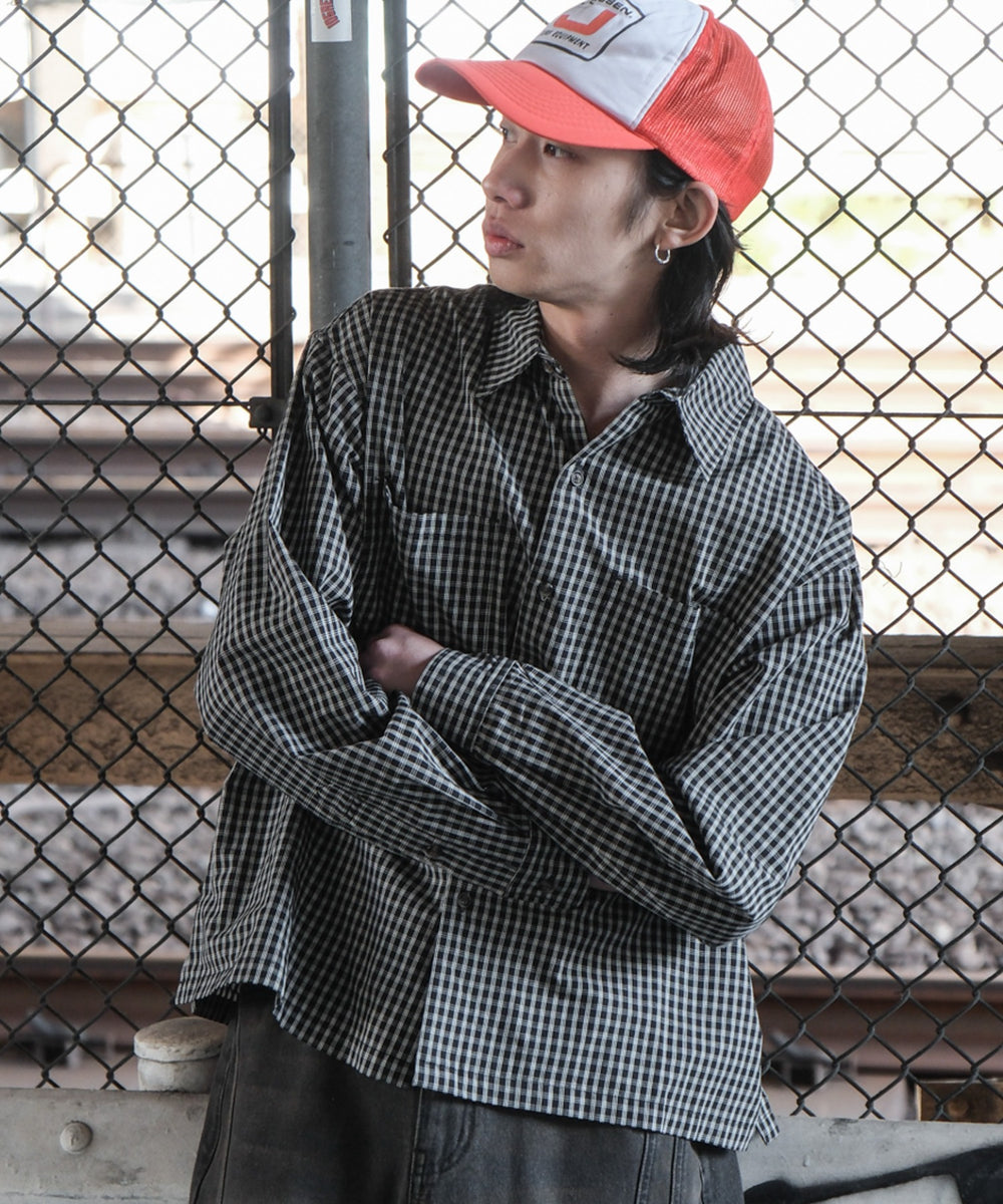 ブラックチェック モデル：175cm L着用