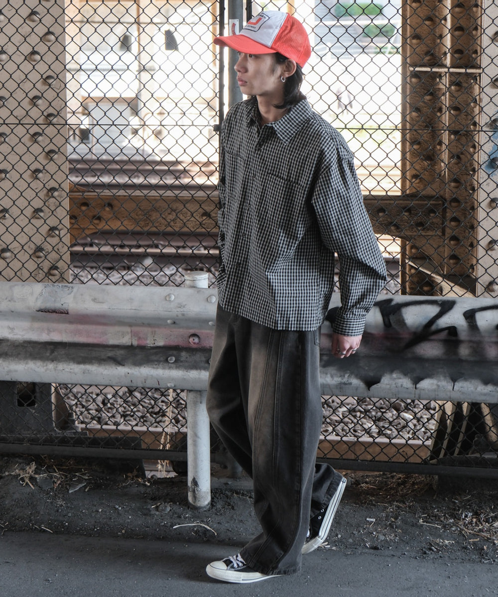 ブラックチェック モデル：175cm L着用