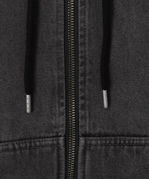 VISIONフードデニムブルゾン