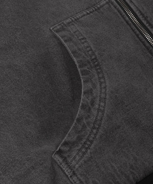 VISIONフードデニムブルゾン