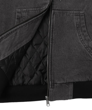 VISIONフードデニムブルゾン