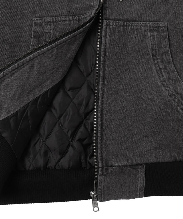 VISIONフードデニムブルゾン