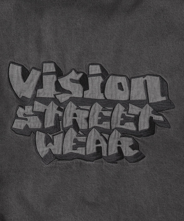 VISIONフードデニムブルゾン