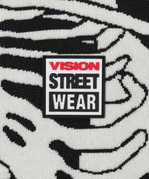 VISIONスカルグラフィックニットプルオーバー