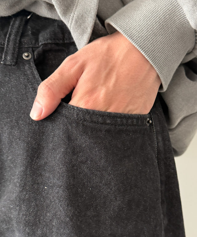 バレルレッグデニムパンツ