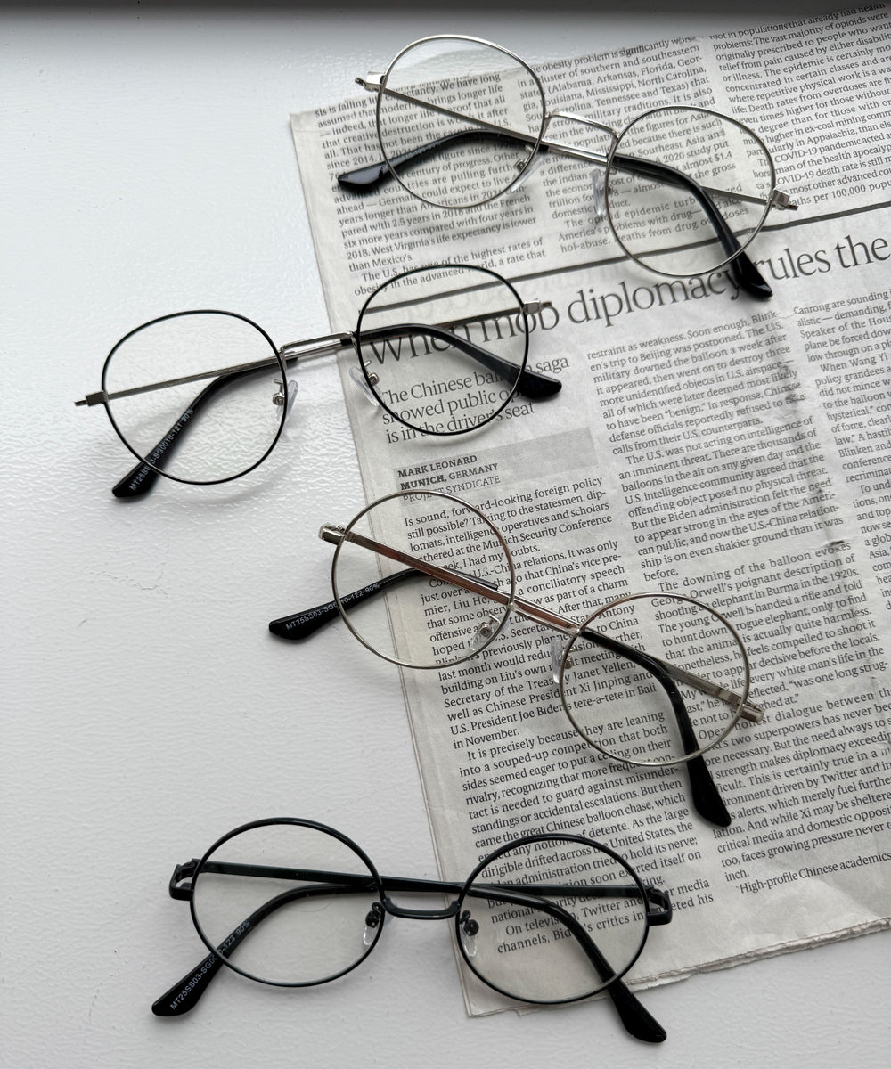 メタルレームクリアレンズアイウェア