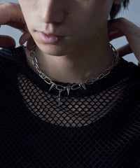 Mスタッズモチーフネックレス