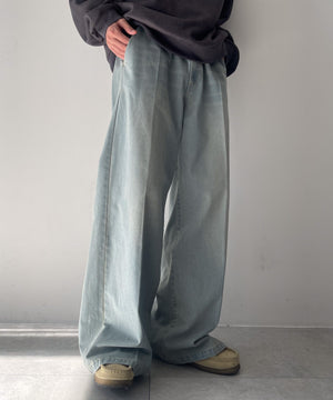 デニム淡加工 モデル：175cm L着用