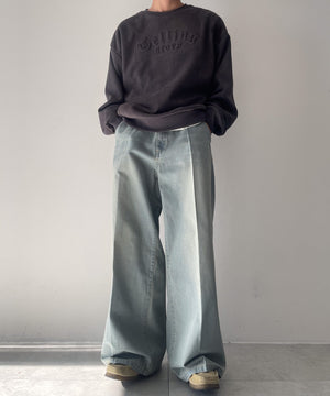 デニム淡加工 モデル：175cm L着用