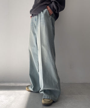 デニム淡加工 モデル：175cm L着用