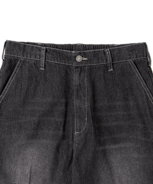 センタープレスワイドデニムパンツ