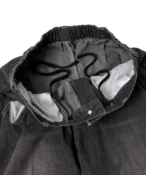 センタープレスワイドデニムパンツ