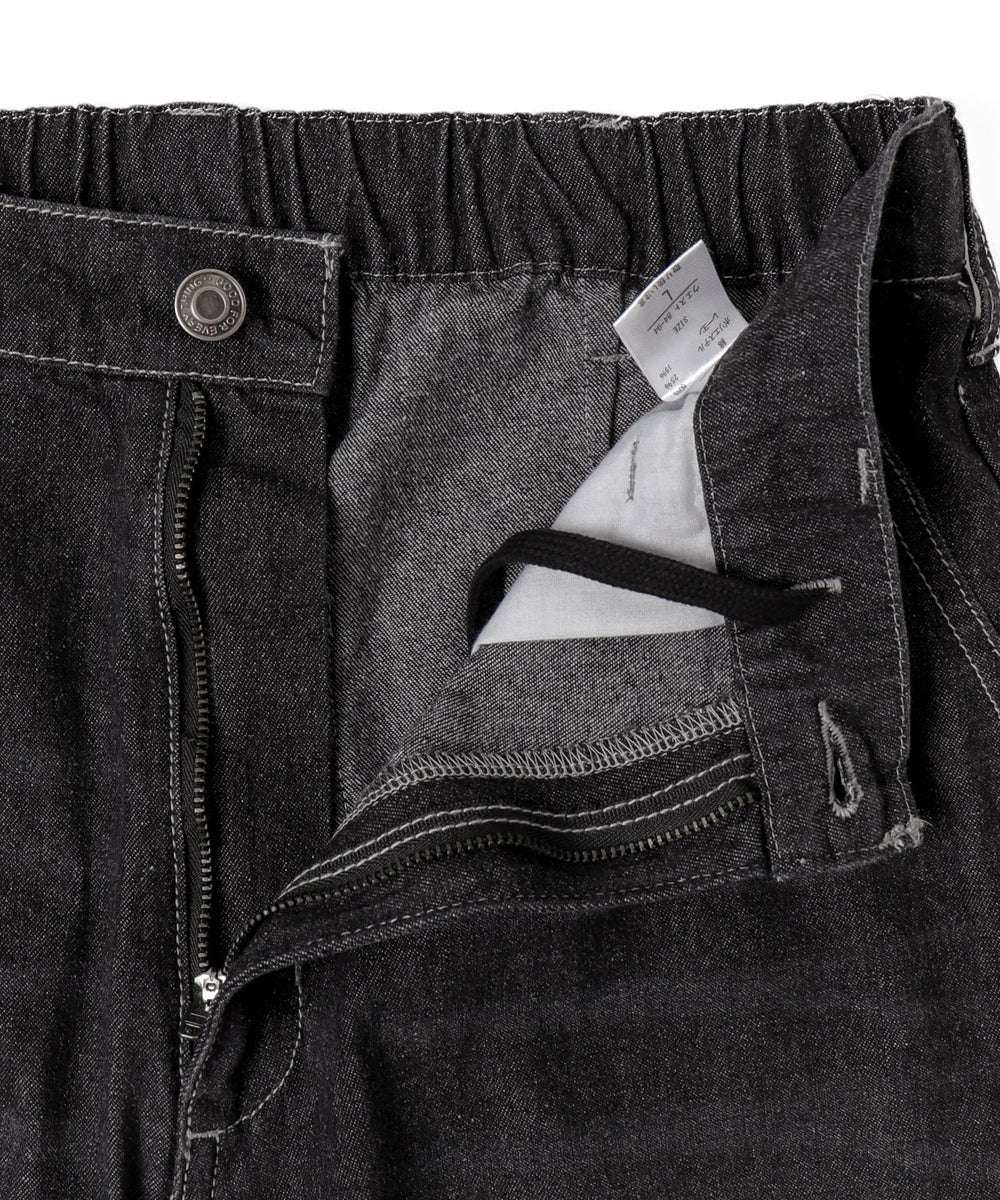 センタープレスワイドデニムパンツ