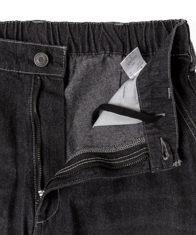 センタープレスワイドデニムパンツ