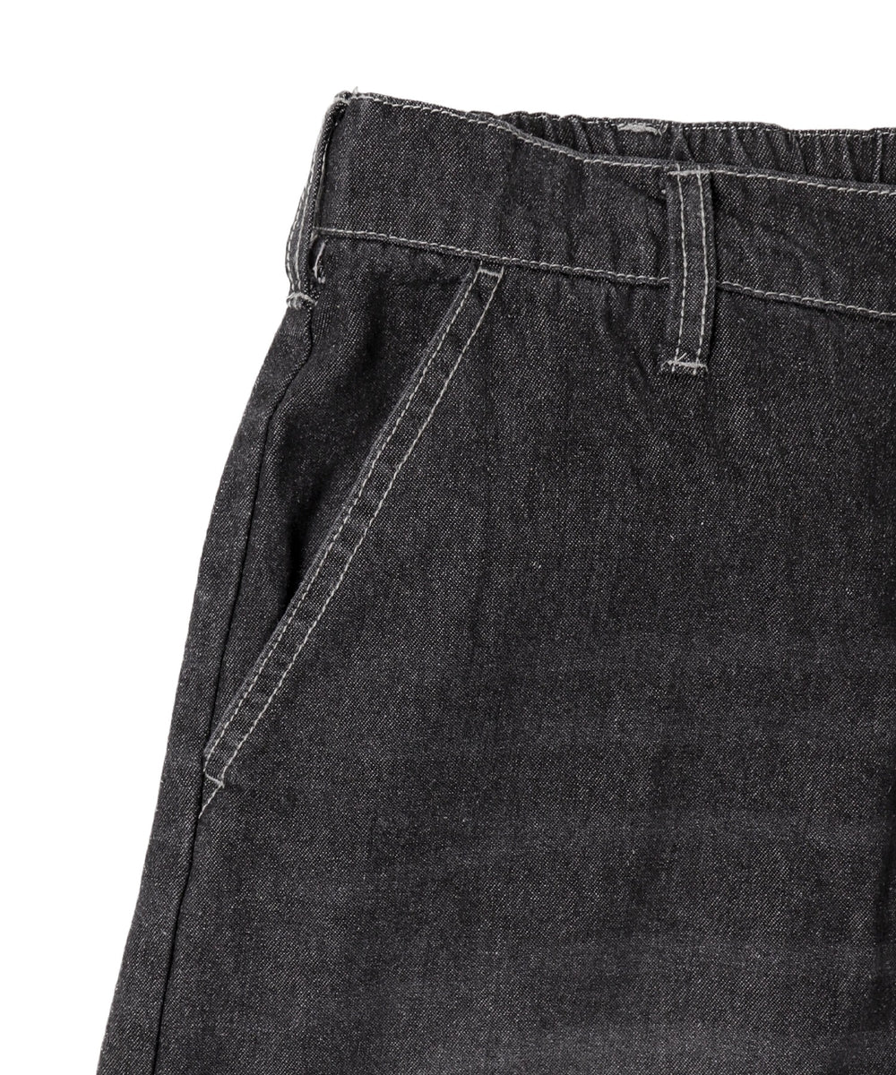 センタープレスワイドデニムパンツ