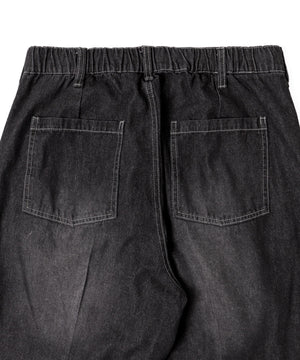 センタープレスワイドデニムパンツ