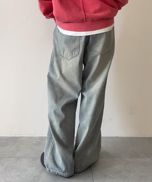 デニム淡加工 モデル：175cm L着用