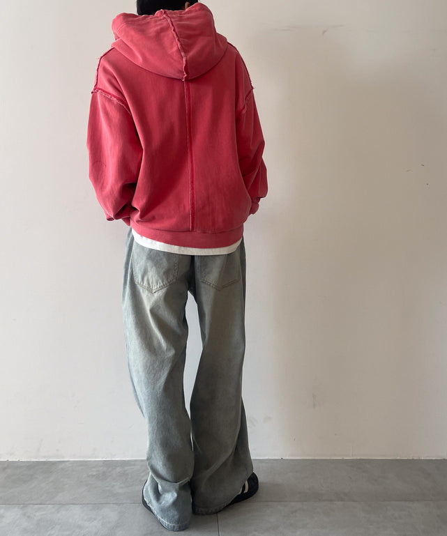 デニム淡加工 モデル：175cm L着用